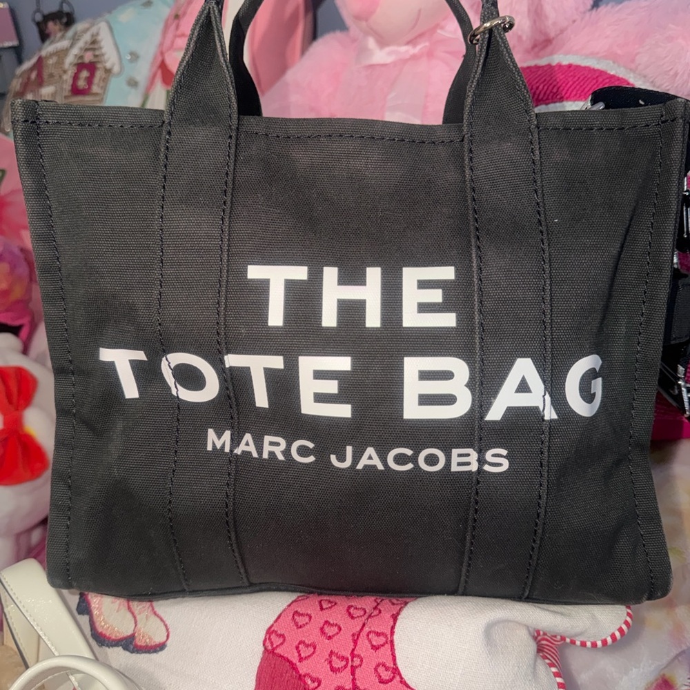 Marc Jacobs Black Canvas Tote Bag